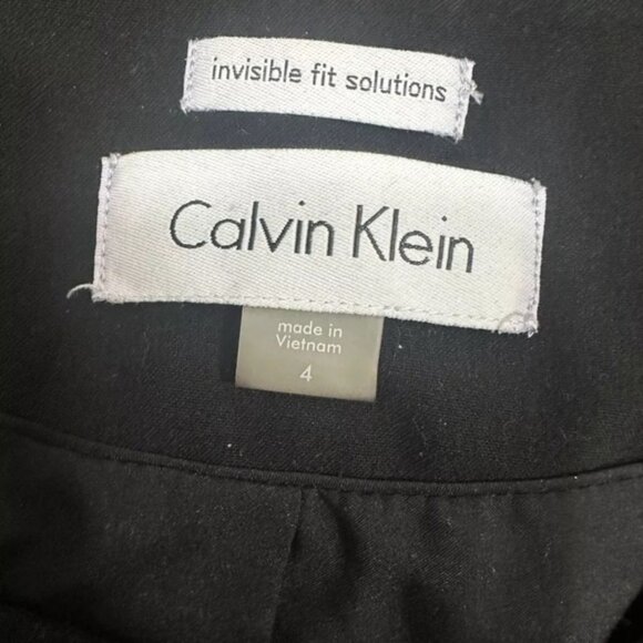Calvin Klein Invisible Fit Solutions Blazer Jacket Womens Size 4 Black Full Zip - Picture 5 of 10